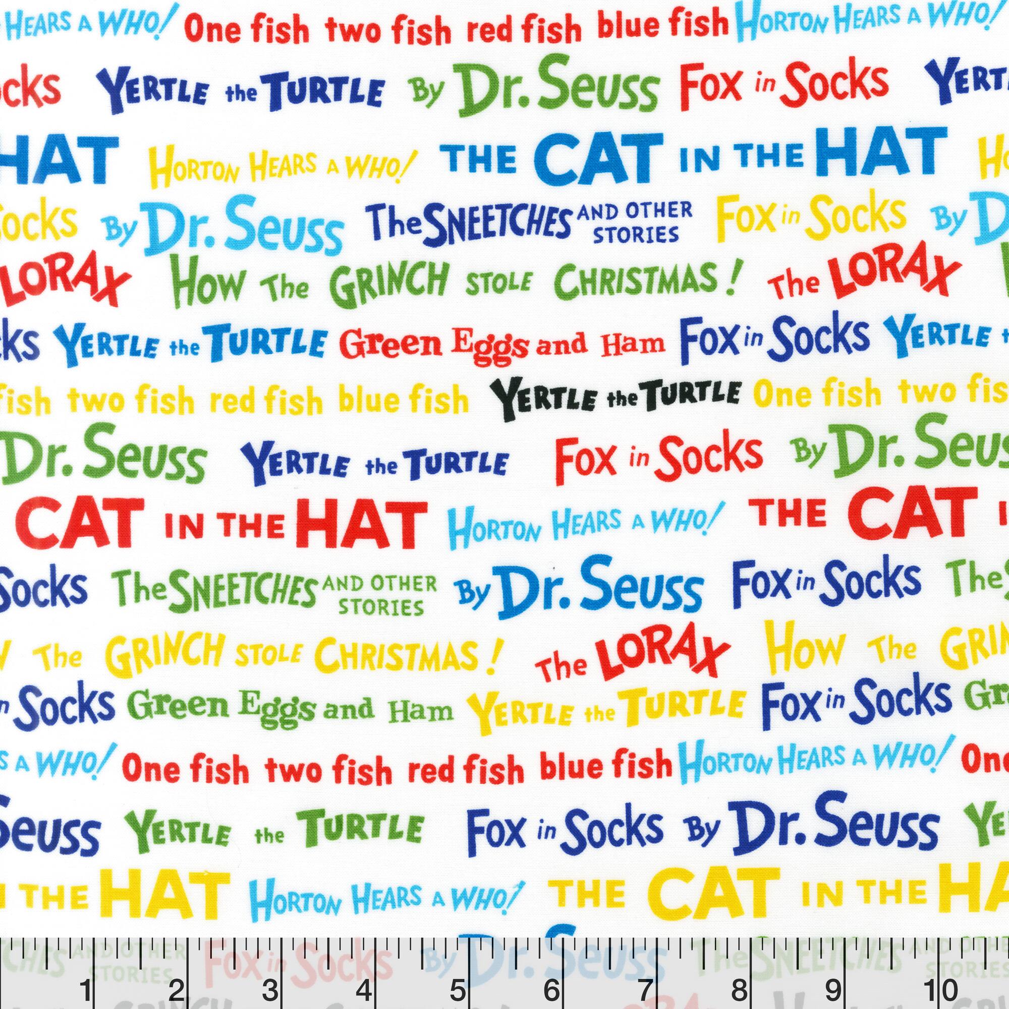 Dr. Seuss™ Titles Cotton Fabric